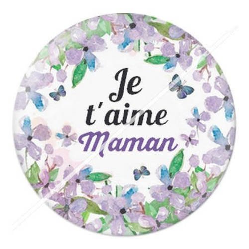 Cabochon résine a coller 25 mm maman 7 
