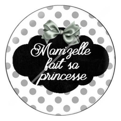 Cabochon résine a coller 25 mm femme mode mam'zelle 8 