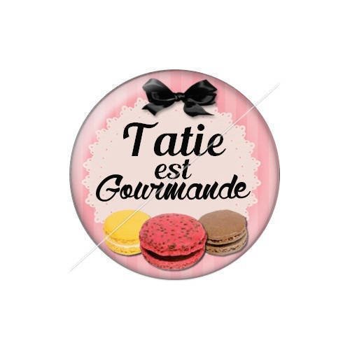 Cabochon résine a coller 25 mm tatie tata j76 