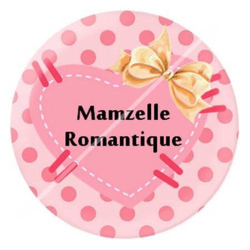 Cabochon résine a coller 25 mm mam'zelle 5 