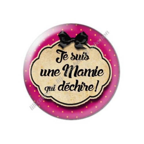 Cabochon résine a coller 25 mm mamie o4 