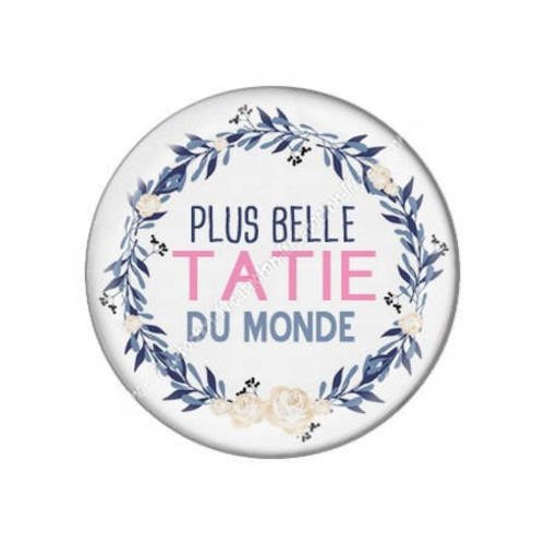 Cabochon résine a coller 25 mm tatie tata f21 