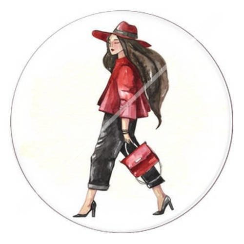 Cabochon résine a coller 25 mm femme mode mam'zelle 9 