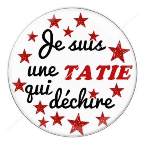 Cabochon résine a coller 25 mm tatie qui déchire 3 