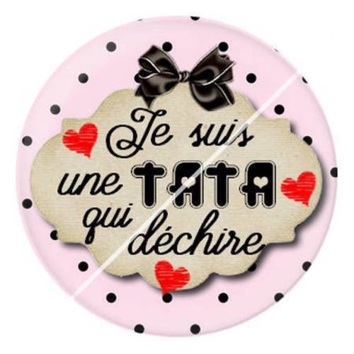 Cabochon résine a coller 25 mm pour super tata 15 
