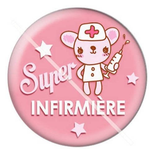 Cabochon résine a coller 25 mm pour infirmière 2 