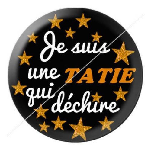 Cabochon résine a coller 25 mm tatie qui déchire 6 