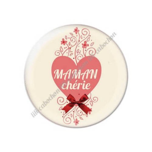 Cabochon résine a coller 25 mm maman n11 