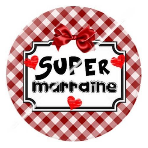 Cabochon résine a coller 25 mm pour marraine 2 