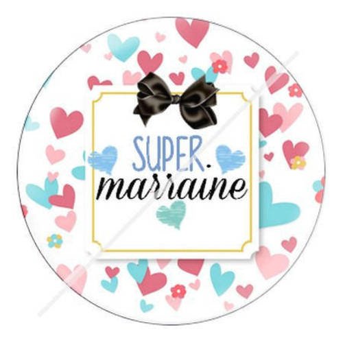 Cabochon résine a coller 25 mm pour marraine s10 