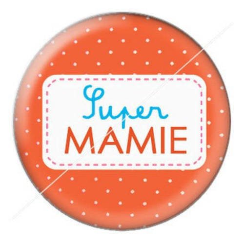 Cabochon résine a coller 25 mm super mamie 1 