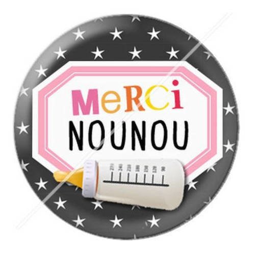 Cabochon résine a coller 25 mm nounou f6 