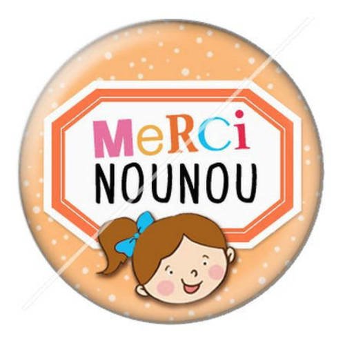 Cabochon résine a coller 25 mm nounou f7 