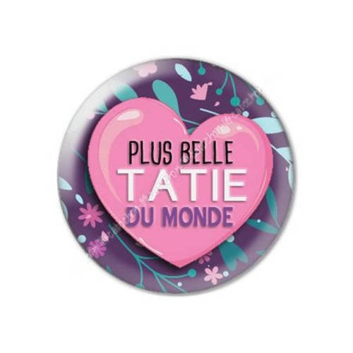 Cabochon résine a coller 25 mm tatie tata f24 