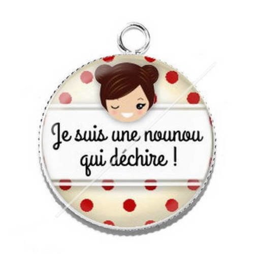 Pendentif cabochon résine pour nounou 