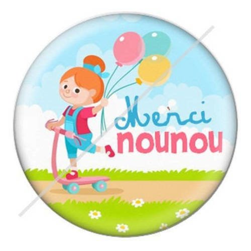 Cabochon résine a coller 25 mm pour nounou c4 