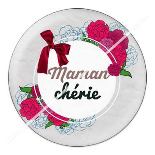 Cabochon résine a coller 25 mm maman 10 