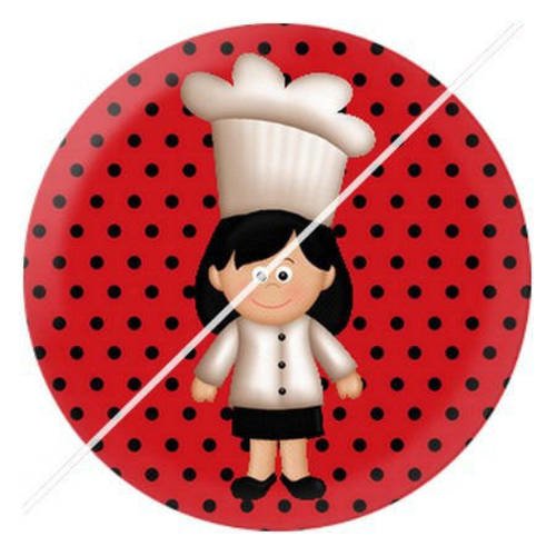 Cabochon résine a coller 25 mm maman est un chef 2 