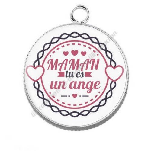Pendentif cabochon résine pour maman n3 