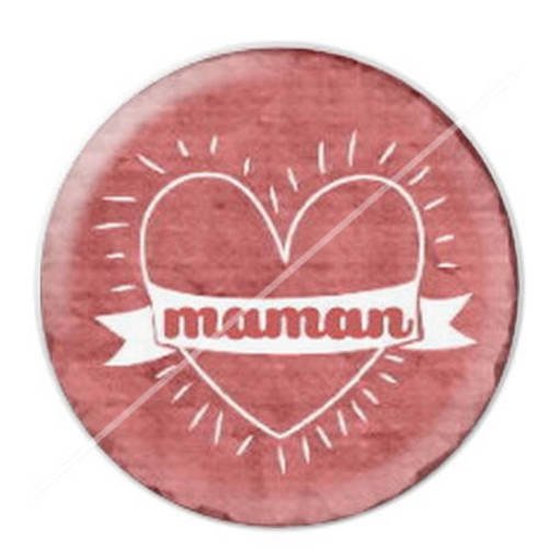Cabochon résine a coller 25 mm pour maman 4 