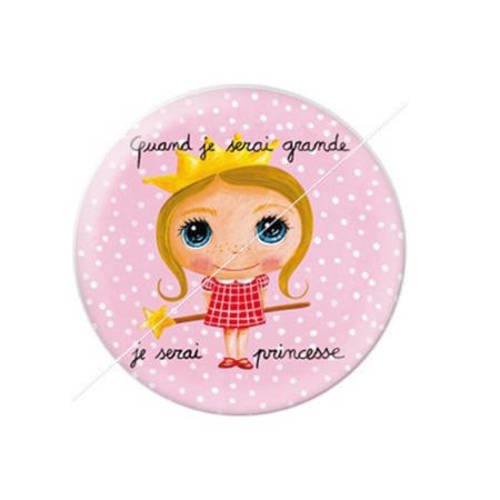 Cabochon résine a coller 25 mm quand je serai grande...2 