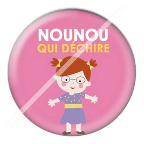 Cabochon résine a coller 25 mm pour nounou d13 