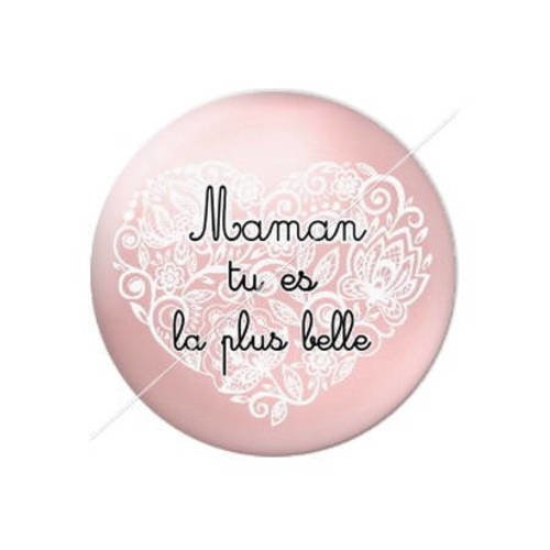 Cabochon résine a coller 25 mm pour maman 12 