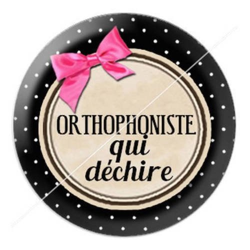 Cabochon résine a coller 25 mm pour orthophoniste 6 