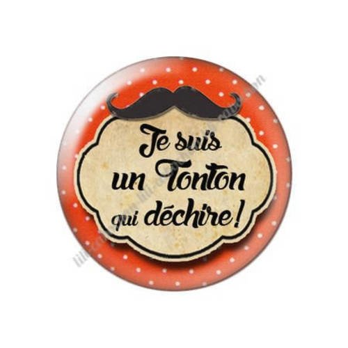 Cabochon résine a coller 25 mm tonton o15 