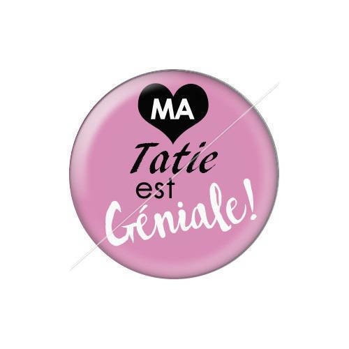 Cabochon résine a coller 25 mm tatie tata j9 