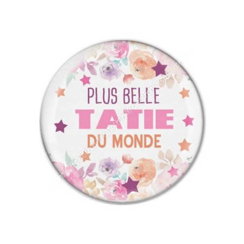 Cabochon résine a coller 25 mm tatie tata f30 