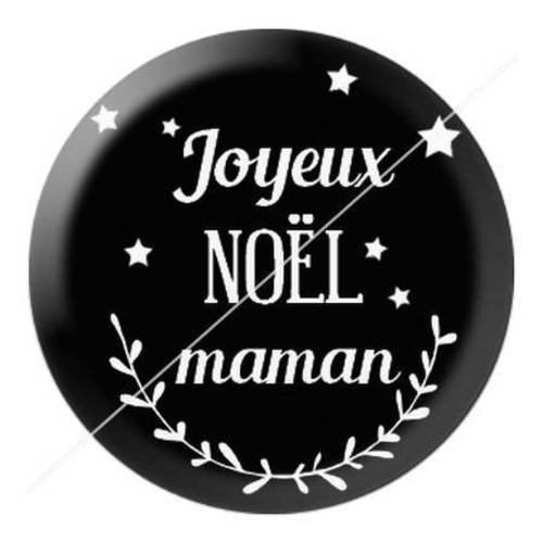 Cabochon résine a coller 25 mm joyeux noël maman 12 