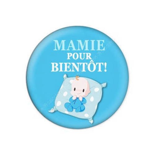 Cabochon résine a coller 25 mm  mamie pour bientôt f68 