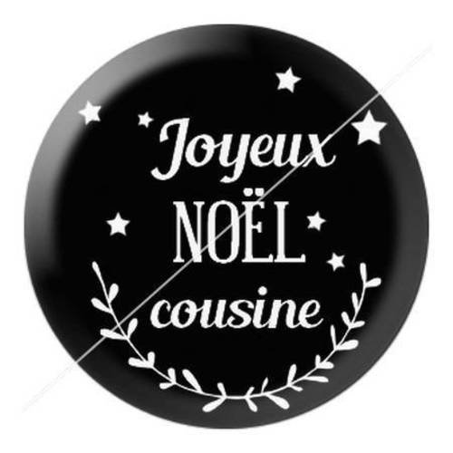 Cabochon résine a coller 25 mm joyeux noël cousine 6 