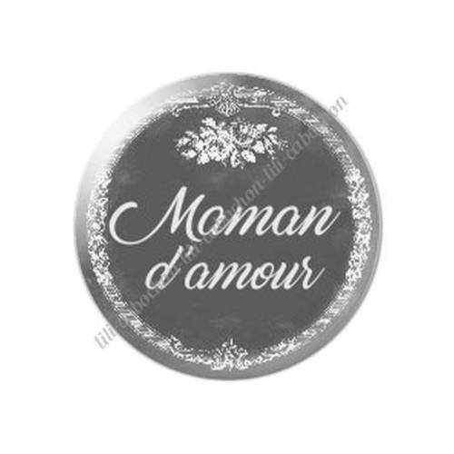 Cabochon résine a coller 25 mm maman v55 
