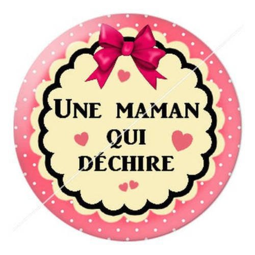Cabochon résine a coller 25 mm pour maman 3 