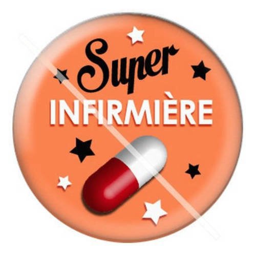 Cabochon résine a coller 25 mm pour infirmière 12 