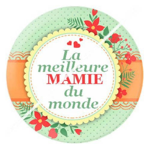 Cabochon résine a coller 25 mm pour mamie 5 