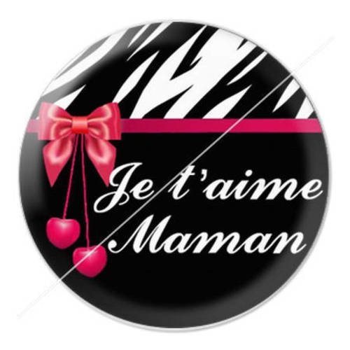 Cabochon résine a coller 25 mm pour maman 5 