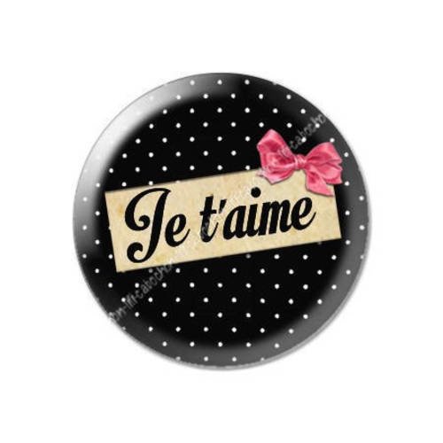 Cabochon résine a coller 25 mm saint valentin je t'aime 18 