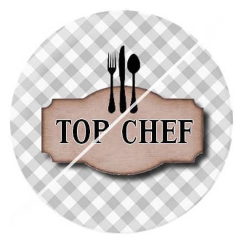 Cabochon résine a coller 25 mm maman est un chef 9 