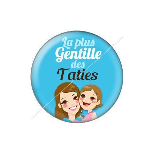 Cabochon résine a coller 25 mm tatie tata j12 