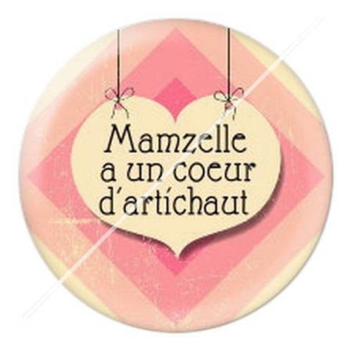 Cabochon résine a coller 25 mm mamzelle 6 