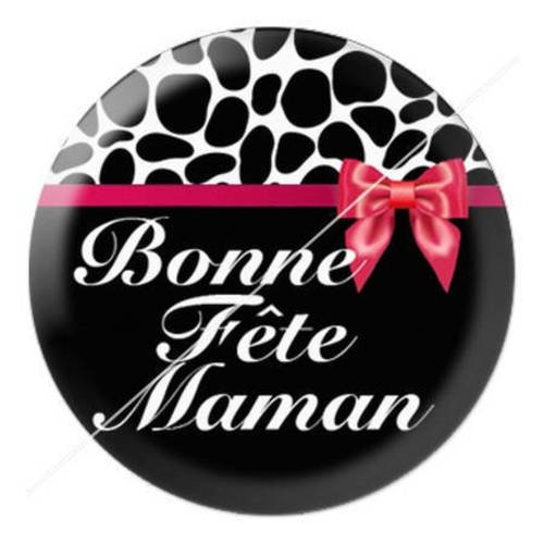 Cabochon résine a coller 25 mm pour maman 8 