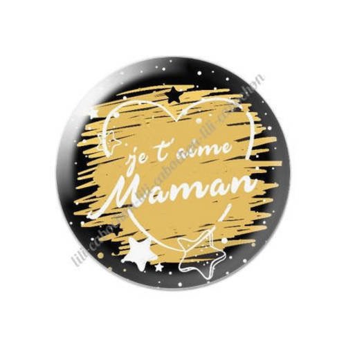 Cabochon résine a coller 25 mm maman v70 