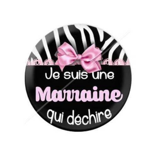 Cabochon résine a coller 25 mm marraine f2 