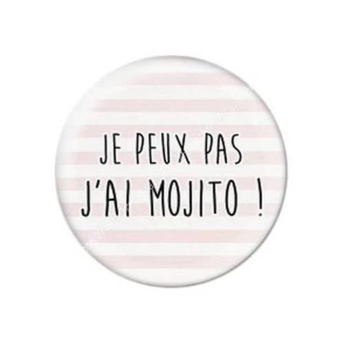 Cabochon résine a coller 25 mm je peux pas j'ai mojito 