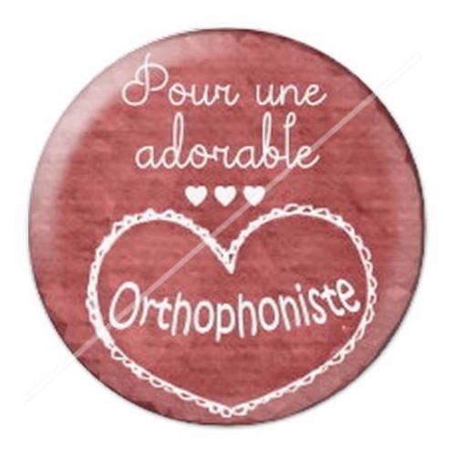 Cabochon résine a coller 25 mm pour orthophoniste 