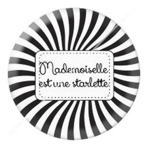 Cabochon résine a coller 25 mm madame starltte 14 
