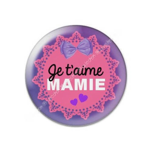 Cabochon résine a coller 25 mm pour mamie f4 